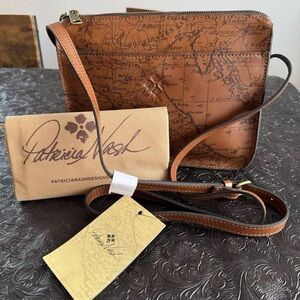 Patricia Nash Vintage Brown Leather Crossbody